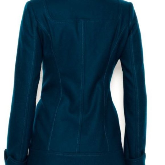 NWOT Guess Women's Wool-Blend Cutaway Peacoat - Picture 2 of 9